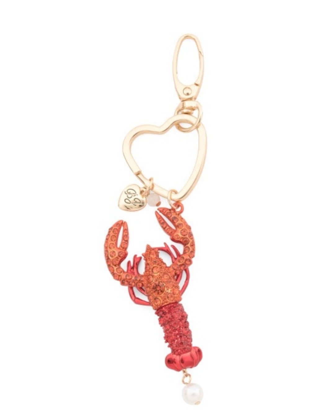🦞NIB Betsey Johnson Crystal Red Lobster Bag Charm & Key Fob ~ $68 RV🦞